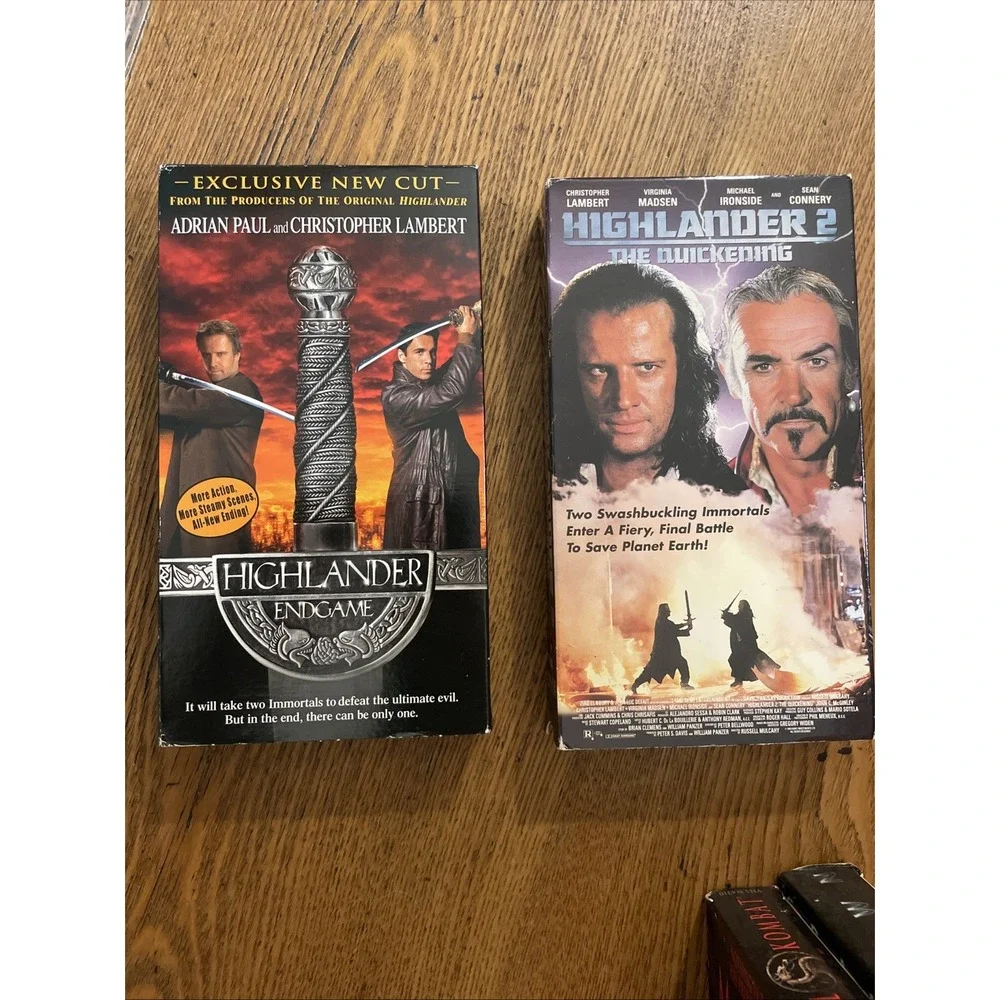 6 Vintage VHS - Highlander Twilight Zone Star Wars Mortal Kombat Spawn‎